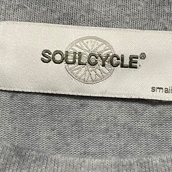 Soulcycle Small Grey Tie Dye Detail Long Sleeve Crew Neck Graphic Sweatshirt - Picture 5 of 6